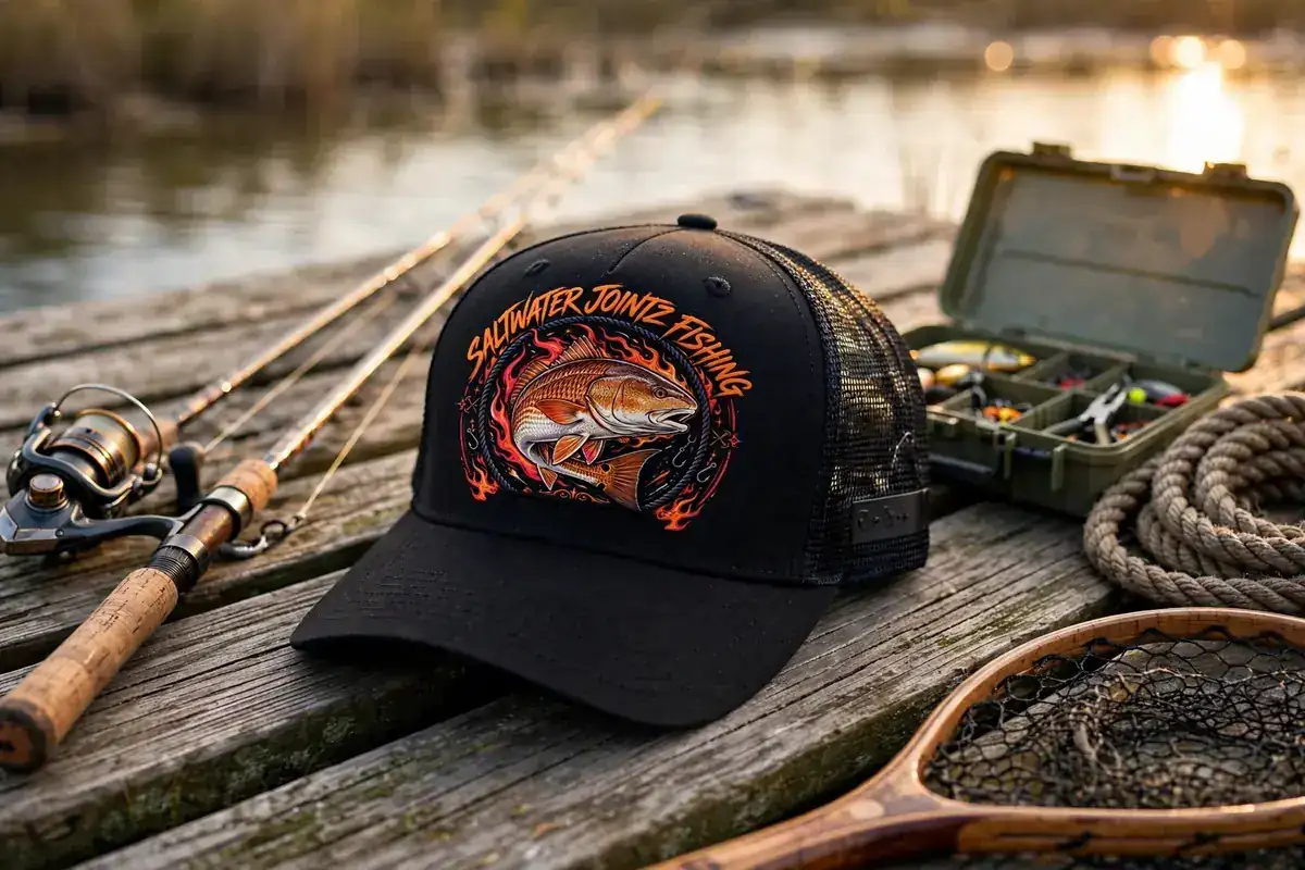 Saltwater Jointz hat by the water