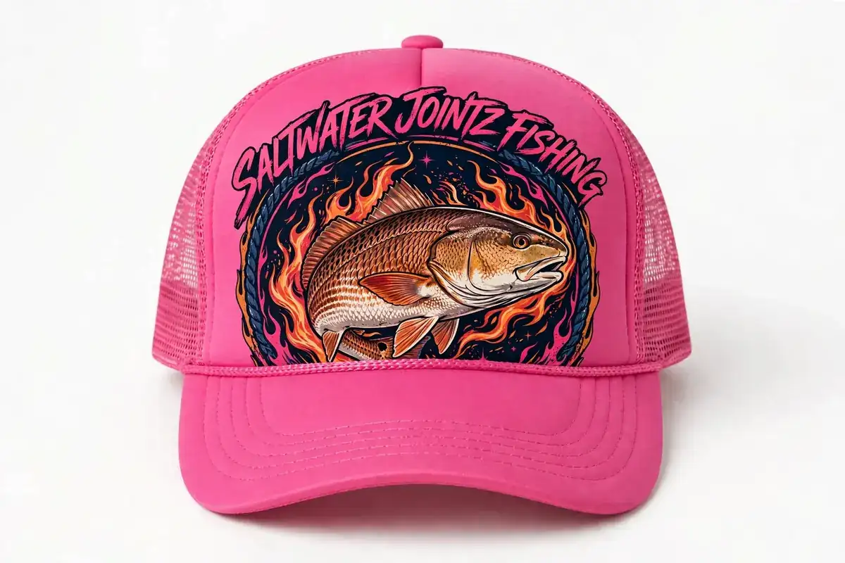 Saltwater Jointz Ladies bold pink hat