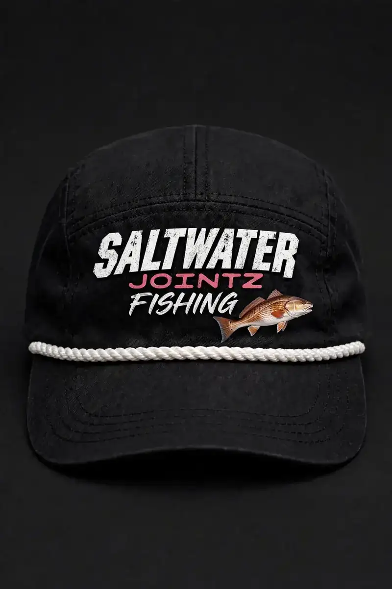 Saltwater Jointz Black and pink rope cap