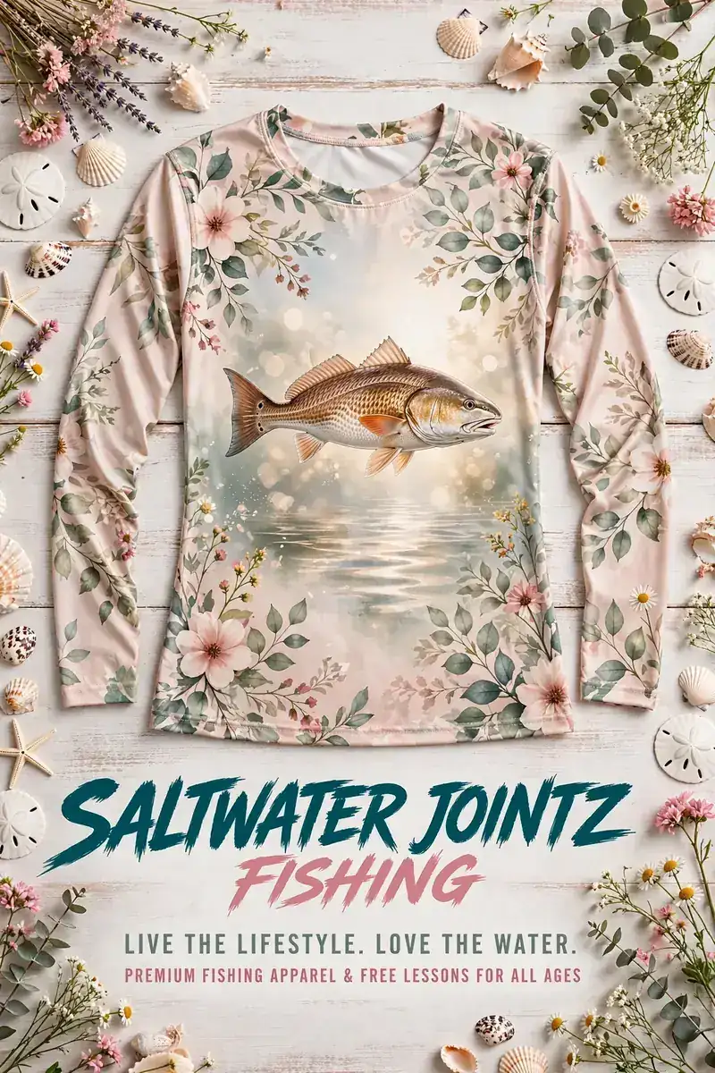 Saltwater Jointz Ladies floral camo morning poster