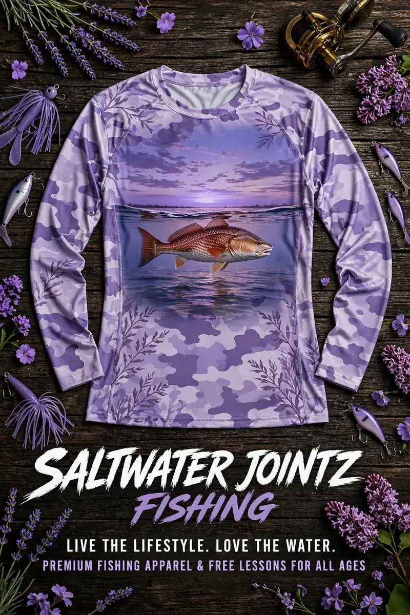 Saltwater Jointz Ladies lavender sunset poster