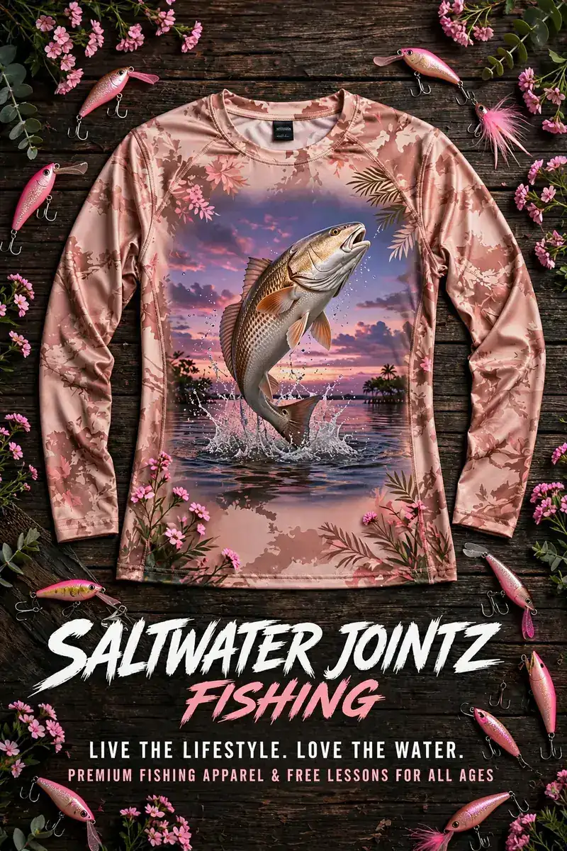 Saltwater Jointz Ladies rosegold leap poster