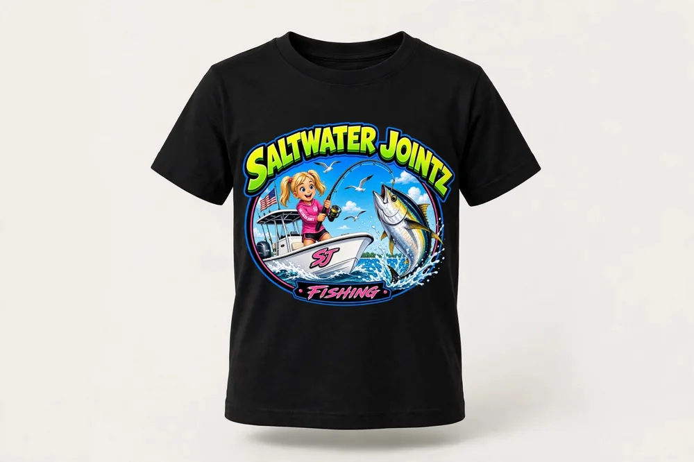 Saltwater Jointz Kids tuna girl tee